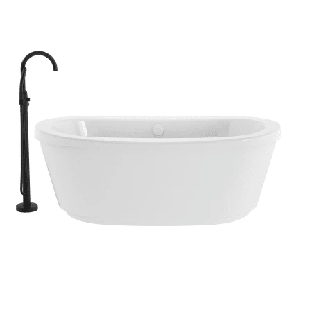 Jacuzzi Inizio 66" Free Standing Acrylic Soaking Tub with Center Drain and Overflow - Includes Floor Mounted Tub Filler with Hand Shower 6 Jacuzzi Inizio 66" Free Standing Acrylic Soaking Tub with Center Drain and Overflow - Includes Floor Mounted Tub Filler with Hand Shower - Image 4