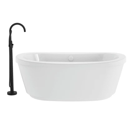 Jacuzzi Inizio 66" Free Standing Acrylic Soaking Tub with Center Drain and Overflow - Includes Floor Mounted Tub Filler with Hand Shower 6 Jacuzzi Inizio 66" Free Standing Acrylic Soaking Tub with Center Drain and Overflow - Includes Floor Mounted Tub Filler with Hand Shower - Image 4