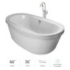 Jacuzzi Inizio 66" Free Standing Soaking Bathtub with NW50826 Tub Filler Faucet and Center Drain -Jacuzzi Sales Store jacuzzi inn6636bcxxxxw 100825