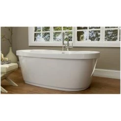 Jacuzzi Inizio 66" x 36" Freestanding Whirlpool with Whisper+ Technology™ and Brushed Nickel Freestanding Tub Filler -Jacuzzi Sales Store jacuzzi inn6636wcr1xp alternate view 5080