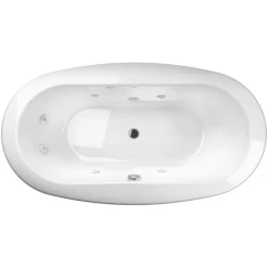 Jacuzzi Inizio 66" x 36" Freestanding Whirlpool with Whisper+ Technology™ and Brushed Nickel Freestanding Tub Filler -Jacuzzi Sales Store jacuzzi inn6636wcr1xp alternate view 5081