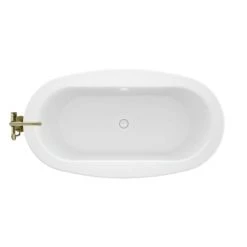 Jacuzzi Inizio 66" Free Standing Acrylic Soaking Tub with Center Drain and Overflow - Includes Floor Mounted Tub Filler with Hand Shower -Jacuzzi Sales Store jacuzzi inz6636bcxxxx alternate view 124