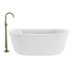Jacuzzi Inizio 66" Free Standing Acrylic Soaking Tub with Center Drain and Overflow - Includes Floor Mounted Tub Filler with Hand Shower -Jacuzzi Sales Store jacuzzi inz6636bcxxxx alternate view 125