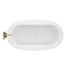Jacuzzi Inizio 66" Free Standing Acrylic Whirlpool Tub with Center Drain and Overflow - Includes Floor Mounted Tub Filler with Hand Shower -Jacuzzi Sales Store jacuzzi inz6636wcr1xp alternate view 129