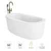 Jacuzzi Inizio 66" Free Standing Acrylic Whirlpool Tub with Center Drain and Overflow - Includes Floor Mounted Tub Filler with Hand Shower -Jacuzzi Sales Store jacuzzi inz6636wcr1xpw 7549554