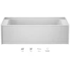 Jacuzzi Signature 60" Three Wall Alcove Acrylic Soaking Tub with Left Drain and Overflow -Jacuzzi Sales Store jacuzzi j166030blxxxxw 100825