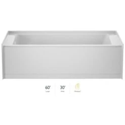 Jacuzzi Signature 60" Three Wall Alcove Acrylic Air / Whirlpool Tub with Left Drain and Overflow