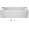 Jacuzzi Signature 60" Three Wall Alcove Acrylic Air / Whirlpool Tub with Left Drain and Overflow -Jacuzzi Sales Store jacuzzi j166030wlr1xxw 100825