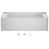 Jacuzzi Signature 60" Three Wall Alcove Acrylic Air / Whirlpool Tub with Right Drain and Overflow -Jacuzzi Sales Store jacuzzi j166030wrl1hxw 100825