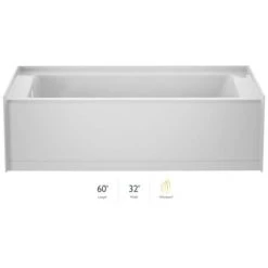 Jacuzzi Signature 60" Three Wall Alcove Acrylic Air / Whirlpool Tub with Left Drain and Overflow