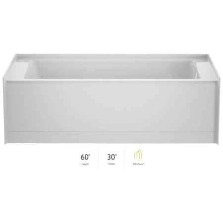 Jacuzzi Signature 60" Three Wall Alcove Acrylic Air / Whirlpool Tub with Right Drain and Overflow 3 Jacuzzi Signature 60" Three Wall Alcove Acrylic Air / Whirlpool Tub with Right Drain and Overflow