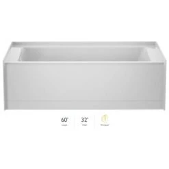 Jacuzzi Signature 60" Three Wall Alcove Acrylic Air / Whirlpool Tub with Left Drain and Overflow
