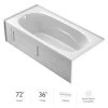 Jacuzzi Signature 72" Acrylic Soaking Bathtub for Alcove Installation with Reversible Drain 2 Jacuzzi Signature 72" Acrylic Soaking Bathtub for Alcove Installation with Reversible Drain -Jacuzzi Sales Store jacuzzi j1a7236blxxrsw 100825
