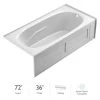 Jacuzzi Signature 72" Acrylic Soaking Bathtub for Alcove Installation with Right Drain -Jacuzzi Sales Store jacuzzi j1a7236brxxrsw 100825