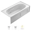 Jacuzzi Signature 72" Acrylic Whirlpool Bathtub for Alcove Installation with Right Drain -Jacuzzi Sales Store jacuzzi j1a7236wrl1hxw 100825