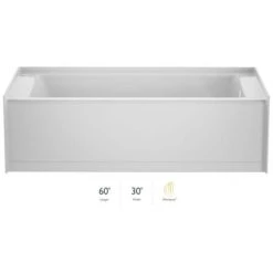 Jacuzzi Signature 60" Three Wall Alcove Acrylic Air / Whirlpool Tub with Right Drain and Overflow