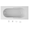 Jacuzzi Signature 72" Soaking Drop In Bathtub with Reversible Drain and Slip Resistant Base -Jacuzzi Sales Store jacuzzi j2d7236buxxxxw 100825