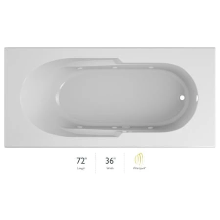 Jacuzzi Signature 72" Drop In Whirlpool Bathtub with 6 Jets, Air Controls, Right Drain and Left Pump 3 Jacuzzi Signature 72" Drop In Whirlpool Bathtub with 6 Jets, Air Controls, Right Drain and Left Pump