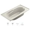 Jacuzzi 72" x 36" Signature Drop In Soaking Bathtub with Tiling Flange, and Right Drain