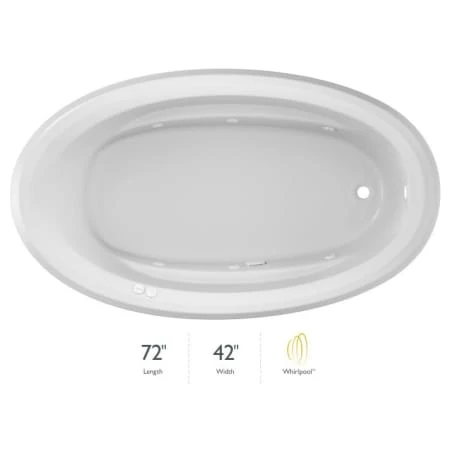 Jacuzzi 72" x 42" Signature Drop In Whirlpool Bathtub with 6 Jets, Air Controls, Right Drain and Left Pump 3 Jacuzzi 72" x 42" Signature Drop In Whirlpool Bathtub with 6 Jets, Air Controls, Right Drain and Left Pump