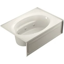Jacuzzi 60" x 42" Signature Three Wall Alcove Whirlpool Bathtub with 6 Jets, Air Controls, RapidHeat Water Heater, Tiling Flange, Skirt, Right Drain, and Left Pump - with CleanLine Technology -Jacuzzi Sales Store jacuzzi j4s6042 wrl 1hx alternate view 3261