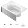 Jacuzzi 60" x 42" Signature Soaking Bathtub with Left Drain, and Tiling Flange -Jacuzzi Sales Store jacuzzi j4s6042blxxrsw 100825