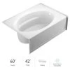 Jacuzzi 60" x 42" Signature Three Wall Alcove Soaking Bathtub with Right Drain, Tiling Flange, and Skirt -Jacuzzi Sales Store jacuzzi j4s6042brxxxxw 100825