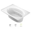 Jacuzzi 60" x 42" Signature Drop In Whirlpool Bathtub with 6 Jets, Air Controls, Tiling Flange, RapidHeat Water Heater, and Left Drain and Left Back Pump -Jacuzzi Sales Store jacuzzi j4t6042wle1hxw 100825