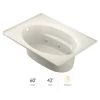 Jacuzzi 60" x 42" Signature Drop In Whirlpool Bathtub with 6 Jets, Air Controls, Tiling Flange, RapidHeat Water Heater, and Left Drain and Left Front Pump -Jacuzzi Sales Store jacuzzi j4t6042wlg1hxy 100825