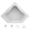 Jacuzzi Signature 60" Corner Soaking Bathtub with Center Drain -Jacuzzi Sales Store jacuzzi j5d6060bcxxxxw 100825