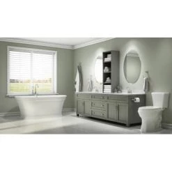 Jacuzzi Lyndsay 67" Free Standing Acrylic Soaking Tub with NW50827 Tub Filler Faucet, Center Drain, Drain Assembly and Overflow -Jacuzzi Sales Store jacuzzi ld6731bcxxxx alternate view 11 11