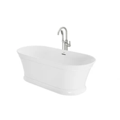 Jacuzzi Lyndsay 67" Free Standing Acrylic Soaking Tub with NW50827 Tub Filler Faucet, Center Drain, Drain Assembly and Overflow -Jacuzzi Sales Store jacuzzi ld6731bcxxxx alternate view 3 13