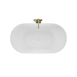 Jacuzzi Lyndsay 59" Free Standing Acrylic Soaking Tub with Center Drain, Drain Assembly and Overflow - Includes Floor Mounted Tub Filler with Hand Shower -Jacuzzi Sales Store jacuzzi ldz5931bcxxxx alternate view 154