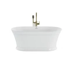 Jacuzzi Lyndsay 59" Free Standing Acrylic Soaking Tub with Center Drain, Drain Assembly and Overflow - Includes Floor Mounted Tub Filler with Hand Shower -Jacuzzi Sales Store jacuzzi ldz5931bcxxxx alternate view 155