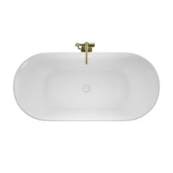 Jacuzzi Lyndsay 67" Free Standing Acrylic Soaking Tub with Center Drain, Drain Assembly and Overflow - Includes Floor Mounted Tub Filler with Hand Shower -Jacuzzi Sales Store jacuzzi ldz6731bcxxxx alternate view 159