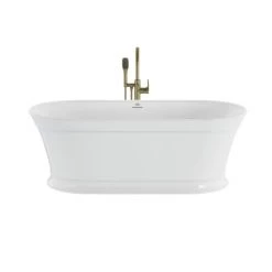 Jacuzzi Lyndsay 67" Free Standing Acrylic Soaking Tub with Center Drain, Drain Assembly and Overflow - Includes Floor Mounted Tub Filler with Hand Shower -Jacuzzi Sales Store jacuzzi ldz6731bcxxxx alternate view 160