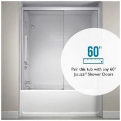 Jacuzzi Linea 60" x 30" Acrylic Soaking Bathtub for Three Wall Alcove Installation with Left Drain -Jacuzzi Sales Store jacuzzi lns6030blxxxx alternate view 1696