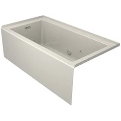 Jacuzzi Linea 60" x 30" Acrylic Whirlpool Bathtub for Three Wall Alcove Installation with Right Drain, Heater, and Chromatherapy Lighting -Jacuzzi Sales Store jacuzzi lns6030wrl2ch alternate view 5835