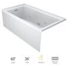 Jacuzzi Linea 60" x 36" Three Wall Alcove Acrylic Skirted Whirlpool Tub with Left Drain - Less Drain Assembly and Overflow -Jacuzzi Sales Store jacuzzi lns6036wlr2xxwc 100825