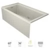 Jacuzzi Linea 60" x 36" Three Wall Alcove Acrylic Skirted Whirlpool Tub with Right Drain - Less Drain Assembly and Overflow -Jacuzzi Sales Store jacuzzi lns6036wrl2xxyy 100825