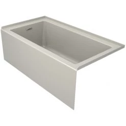 Jacuzzi Linea 66" Three Wall Alcove Acrylic Soaking Tub with Right Drain Location and Overflow -Jacuzzi Sales Store jacuzzi lns6632 brx xxx alternate view 5607