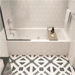 Jacuzzi Linea 66" Three Wall Alcove Acrylic Whirlpool Tub with Chromatherapy, Heater, Left Drain Location, and Overflow -Jacuzzi Sales Store jacuzzi lns6632 wlr 2ch alternate view 5936