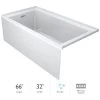 Jacuzzi Linea 66" Three Wall Alcove Acrylic Air Bath Tub with Right Drain Location and Overflow -Jacuzzi Sales Store jacuzzi lns6632arl2xxw 100825