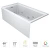 Jacuzzi Linea 66" Three Wall Alcove Acrylic Whirlpool Tub with Chromatherapy, Heater, Left Drain Location, and Overflow -Jacuzzi Sales Store jacuzzi lns6632wlr2chwc 100825