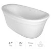 Jacuzzi Luna 67" Free Standing Acrylic Soaking Tub with Center Drain, Drain Assembly and Overflow -Jacuzzi Sales Store jacuzzi luf6735bcxxxxm 100825
