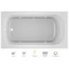 Jacuzzi 66" x 34" Luxura® Alcove Comfort Whirlpool Bathtub with 8 Jets, Basic Controls, Heater, Chromatherapy, Left Drain and Right Pump -Jacuzzi Sales Store jacuzzi lux6634wlr2chw 100825