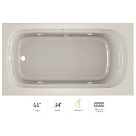 Jacuzzi 66" x 34" Luxura® Alcove Comfort Whirlpool Bathtub with 8 Jets, Basic Controls, Heater, Left Drain and Right Pump 3 Jacuzzi 66" x 34" Luxura® Alcove Comfort Whirlpool Bathtub with 8 Jets, Basic Controls, Heater, Left Drain and Right Pump