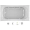Jacuzzi 66" x 34" Luxura® Alcove Comfort Whirlpool Bathtub with 8 Jets, Basic Controls, Left Drain and Right Pump -Jacuzzi Sales Store jacuzzi lux6634wlr2xxw 100825