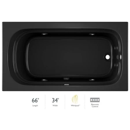 Jacuzzi 66" x 34" Luxura® Alcove Comfort Whirlpool Bathtub with 8 Jets, Basic Controls, Heater, Right Drain and Left Pump 3 Jacuzzi 66" x 34" Luxura® Alcove Comfort Whirlpool Bathtub with 8 Jets, Basic Controls, Heater, Right Drain and Left Pump