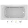 Jacuzzi 66" x 34" Luxura Alcove Comfort Whirlpool Bathtub with 8 Jets, Basic Controls, Right Drain and Left Pump 1 Jacuzzi 66" x 34" Luxura Alcove Comfort Whirlpool Bathtub with 8 Jets, Basic Controls, Right Drain and Left Pump -Jacuzzi Sales Store jacuzzi lux6634wrl2xxw 100825